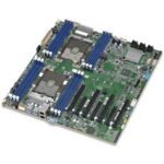 Материнская плата Tyan TYAN S7100GM2NR Dual-socket server/workstation motherboard Dual socket Xeon Scalable Processor Family, (12) DIMM slots supporting up to 1.5TB DDR4 RAM, (4) PCIe x16 slots with support for 4 GPU cards, (3) PCIe x8 slots, (14) SATA ports,(2) NVMe M.2 ports
