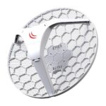 Маршрутизатор MIKROTIK RBLHG-2nD with 18dBi 2.4GHz antenna, Dual Chain 802.11bgn wireless, 650MHz CPU, 64MB RAM, 1 x LAN, POE, PSU, pole mount, RouterOS L3 {5}