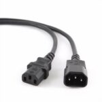 Кабель питания сист.блок-монитор Cablexpert PC-189-VDE-5M, 5м, C13-C14, VDE, 10А, Сечение провода: 0,75 мм2, черный, с заземлением {55}