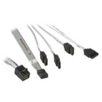 Кабель SuperMicro CBL-SAST-0631 Internal Reverse Breakout Cross-Over MINI SAS HD - 4 SATA, 55 см, 30AWG, 12Gb/s — изображение 2