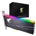 Твердотельный накопитель SSD Gigabyte AIC AORUS RGB GP-ASACNE2100TTTDR 1TB Client PCIe Gen3x4 with NVMe, 3480/3080, IOPS 610/530K, MTBF 1.8M, 3D TLC, 1024MB, 1600TBW, RTL {10} (804947) — изображение 3