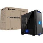 Корпус Gigabyte AORUS C300 Glass MidTower, ATX, USB-C x1, USB3.0 x2, Audio I/O, GPU:400mm, Black, TG (551223) — изображение 9