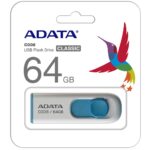 USB накопитель ADATA C008 AC008-64G-RWE USB 2.0, 64GB White/Blue, RTL (791462) — изображение 3