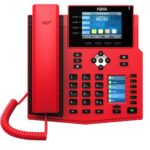 Телефон IP Fanvil X5U-R 16 линий, цветной экран 3.5" + доп. цветной экран 2.4", HD, Opus, 10/100/1000 Мбит/с, USB, Bluetooth, PoE, Красный — изображение 2