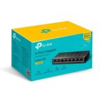 Коммутатор TP-LINK LS1008G 8-портовый гигабитный неуправляемый коммутатор, 8 портов RJ45 10/100/1000 Мбит/с, пластиковый корпус, настольный/монтируемый на стену, plug and play, энергосберегающая технология (085476) — изображение 2