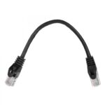 Патч-корд ACD-LPU5C-2DB Cat5e UTP 24AWG 4Pair, 7/0.18мм CU Черный, 0.2м, (741692)