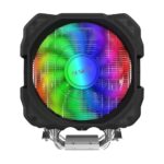 Вентилятор ALSEYE M120D (PLUS) Universal, 200W, Heat pipe 6mm*6, 120mm FAN 700;1900rpm, 73.75CFM, 41.2dBA, 8 LED, LED temperature cover RTL, (874289) — изображение 3