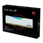 Модуль памяти ADATA XPG SPECTRIX D50 RGB White Gaming Memory AX4U32008G16A-DW50 16GB DDR4 3200 DIMM Non-ECC, CL16, 1.35V, Heat Shield, Kit (2x8GB), RTL, (931030) — изображение 2