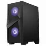 Корпус MSI MAG FORGE 100M Mid-Tower, ATX, 2xUSB 3.2, Audio I/O, 2x120mm RGB Fan, 1x120mm black Fan, 6-ch Light controller, Front metal MESH, Up to 330mm GPU, Tempered Glass (676414) — изображение 2
