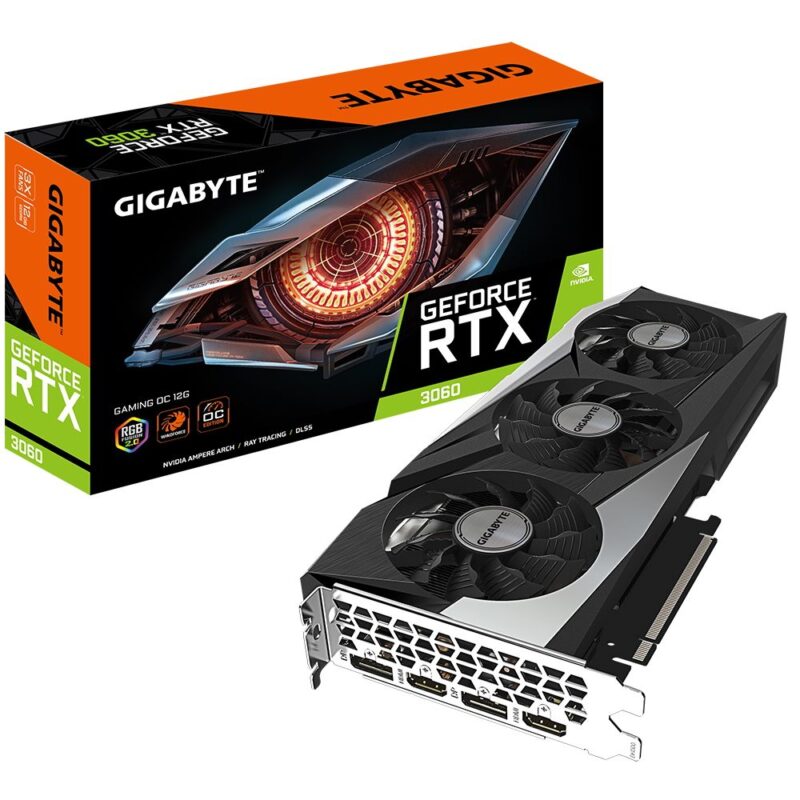 1203092 Видеокарта Gigabyte RTX3060 GAMING OC 2.0 12GB GDDR6 192bit 2xHDMI 2xDP 3FAN LHR RTL {10} (309312) — изображение 1