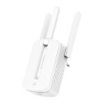 Сетевой адаптер Mercusys MW300RE N300 Усилитель Wi-Fi сигнала, подключение к настенной розетке, до 300 Мбит/с на 2,4 ГГц, поддержка стандартов 802.11b/g/n, кнопка Reset, кнопка WPS, 3 внешние антенны, (000462)