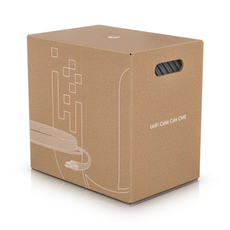 1206410 Кабель Ubiquiti UniFi Cable Cat6 CMP кабель U/UTP категории 6, CMP, 4 пары, 305 м, для помещений — изображение 1