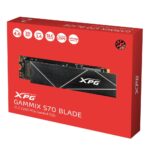 Твердотельный накопитель SSD ADATA XPG GAMMIX S70 BLADE 2TB M.2 2280 AGAMMIXS70B-2T-CS Client PCIe Gen4x4 with NVMe, 7400/6400, IOPS 650/740K, MTBF 2M, 3D TLC, 1480TBW, 0,41DWPD, Heatsink, RTL (933072) — изображение 2
