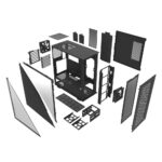 Корпус Thermaltake Divider 300 TG Air CA-1S2-00M1WN-02 Black/Win/SPCC/Tempered Glass*1/Mesh Front Panel/120mm Standard CA-1S2-00M1WN-02 Fan*2 (528603) — изображение 5