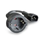Кабель питания Cablexpert PC-SFC14M-01, 15 см, C14 - евророзетка (Schuko S23), 3*0.75 mm2, 10A (082860) (001473) — изображение 2