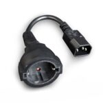 Кабель питания Cablexpert PC-SFC14M-01, 15 см, C14 - евророзетка (Schuko S23), 3*0.75 mm2, 10A (082860) (001473) — изображение 3