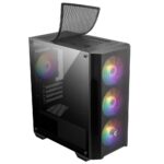 Корпус MSI MAG FORGE M100A Mini-Tower, MATX, 1xUSB 3.0, 2xUSB 2.0, 4x120mm Auto RGB Fan, Acrylic Window, Brown Box — изображение 4