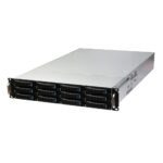 Корпус AIC RSC-2ET_XE1-2ET00-19 Bad Pack 2U 12xSATA/SAS HS 3,5/2,5" universal bay + 2x2,5" 7mm rear HS bay, up to 12(W) x 13(D) E-ATX, modified 1x12G 12-port passive BP with 4xNVMe (U.2) support, 3x 80x38mm fan (middle), 800W 1+1 redundant 80+ Platinum, 28" slid