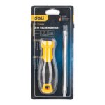 Двухсторонняя отвертка Deli DL626001 PH2+SL6x100мм, сталь Cr-V, общая длина 210 мм, длина хвостовика 100 мм, диаметр хвостовика 6,3мм Bad Pack — изображение 4