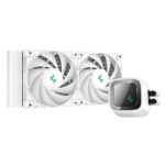Жидкостная система охлаждения Deepcool Bad Pack LS520 WH R-LS520-WHAMNT-G-1 240mm, Intel LGA2066/2011-v3/2011/1700/1200/1151/1150/1155, AMD sTRX4/sTR4/AM5/AM4 — изображение 2