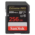 Карта памяти SanDisk Extreme Pro SD UHS I 256GB Card for 4K Video for DSLR and Mirrorless Cameras 200MB/s Read & 140MB/s Write