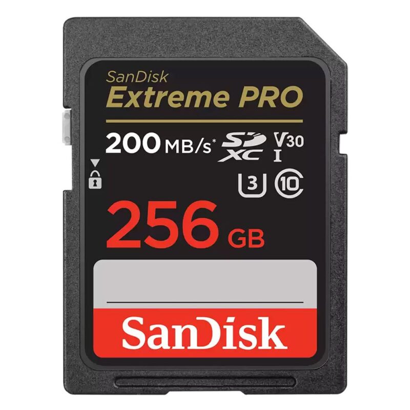 1419458 Карта памяти SanDisk Extreme Pro SD UHS I 256GB Card for 4K Video for DSLR and Mirrorless Cameras 200MB/s Read & 140MB/s Write — изображение 1