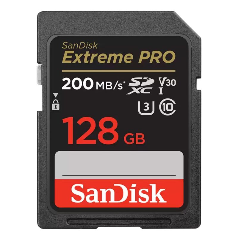 1419465 Карта памяти SanDisk Extreme Pro SD UHS I 128GB Card for 4K Video for DSLR and Mirrorless Cameras 200MB/s Read & 90MB/s Write — изображение 1
