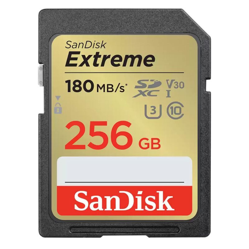 1419558 Карта памяти SanDisk Extreme SD UHS I 256GB Card for 4K Video for DSLR and Mirrorless Cameras 180MB/s Read & 130MB/s Write — изображение 1