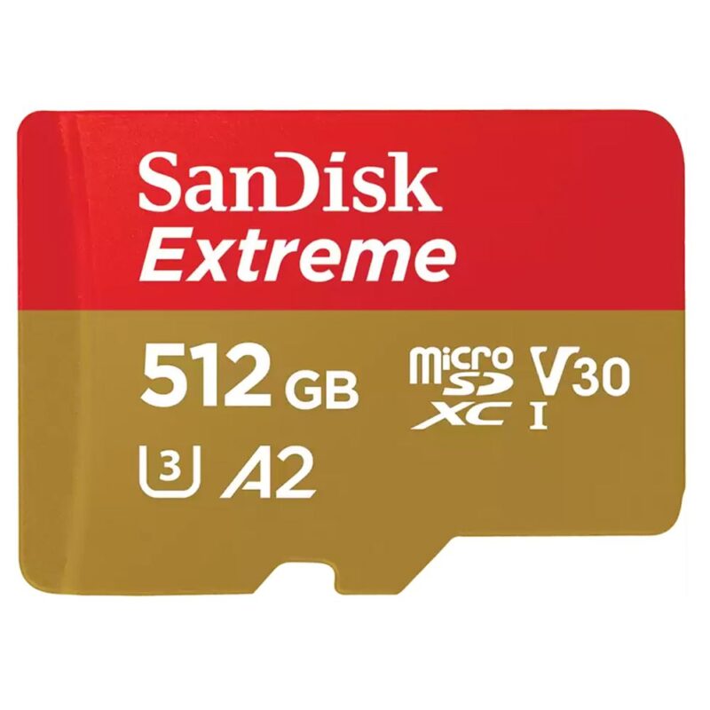1419949 Карта памяти SanDisk Extreme microSD UHS I Card 512GB for 4K Video on Smartphones Action Cams & Drones 190MB/s Read, 130MB/s Write — изображение 1