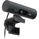 Вeб-камера Logitech Webcam BUSINESS BRIO 505 Graphite черная, автофокус, 4Мп, макс. разрешение 1080p/30fps/720p/60fps, угол обзора 90°/78°/65°, цифровой zoom 4x, USB-C 1.5м, шторка — изображение 4