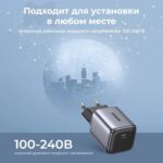 Сетевое зарядное устройство UGREEN CD318 (90664) Nexode Mini 20W USB-C PD GaN Fast Charger EU. Цвет: серый — изображение 8