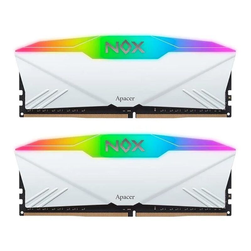 1437157 Модуль памяти Apacer 32GB DDR4 3200 DIMM NOX RGB WHITE AURA2 w/HS RP-K2 Kit (2x16GB), 1.35V, 1024x8 — изображение 1