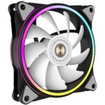 Вентилятор в корпус ALSEYE HALO PRO B-R (rubber screw) FAN 120mm, hydraulic, 800~2100rpm, max 51.87CFM, max 26dBA, ARGB. PWM, Black, RTL — изображение 2