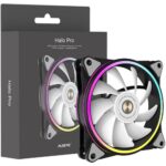 Вентилятор в корпус ALSEYE HALO PRO B-R (rubber screw) FAN 120mm, hydraulic, 800~2100rpm, max 51.87CFM, max 26dBA, ARGB. PWM, Black, RTL — изображение 3