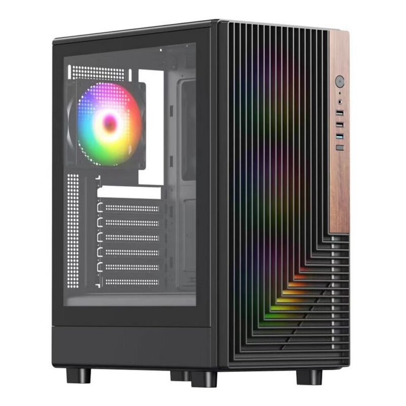 1485362 Корпус ACD ACD Citadel 101 ATX, Black, USB3.0*1 + USB2.0*2 + HD AUDIO, 1*12cm H1 argb fan at rear, 3*12cm H1 argb fas at front, TG — изображение 1