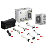 Блок питания MSI MAG A850GL PCIE5 WHITE , 850W, 80+ Gold, полностью модульный, ATX 3.1, PCIE5.1, RTL — изображение 5