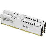 Модуль памяти Kingston 32GB (2x16GB) DDR5 6000MT/s CL36 FURY Beast White EXPO Non-ECC Unbuffered DIMM (Kit of 2) 1RX8 36-44-44 1.35V 288-pin 16Gbit — изображение 2