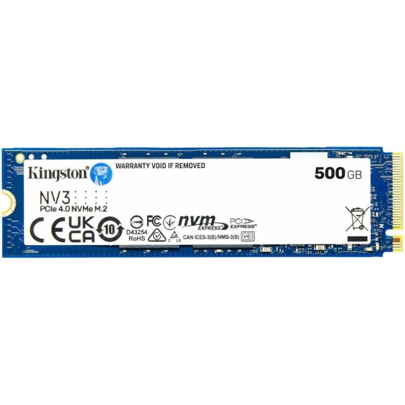 1497097 Твердотельный накопитель SSD Kingston SSD Kingston PCIe 4.0 x4 500GB SNV3S/500G NV3 M.2 2280 — изображение 1