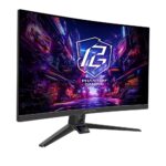 Монитор 27" ASRock Phantom Gaming PG27FRS1A Black (VA, 1920x1080, HDMI+HDMI+DP, 1 ms, 178°/178°, 300 cd/m, 3000:1, 280Hz, HDR10, MM, Curved 1500R) — изображение 2