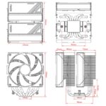 Вентилятор Cooler ID-Cooling FROZN A620 BLACK 270W/ Intel 1700, 12*, 115*, AMD AM5, AM4/ Screws — изображение 8