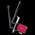 Адаптер беспроводной связи (Wi-Fi) CUDY BE9300 PCI Express Adapter Bluetooth 5.4 PCI Express Adapter with Heatsink, Intel BE200 module, Tri-band 2T2R, Magnetized antenna base, 2 high gain detachable antennas