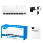 Коммутатор CUDY 8-Port 10/100 Mbps Desktop Switch 8-Port 10/100 Mbps Desktop Switch, 8 10/100M RJ45 Ports, Loop Detection, Desktop Plastic Case, Power Saving, Plug & Play, Wall-Mount — изображение 3