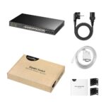 Коммутатор CUDY GS2024S2 24-Port Layer 2 Managed Gigabit Switch with 4 Gigabit SFP Slots 24-Port Layer 2 Managed 10/100/1000M Switch, 24 Gigabit Ethernet ports + 4 Gigabit SFP ports + 1 management port, backplane bandwidth 56Gbps, Layer 2 network management function, support routing, DHCP, VLAN, MAC address, ACL access control, QOS, multicast, — изображение 4