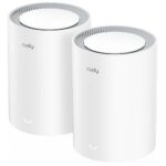 Маршрутизатор CUDY BE3600 Wi-Fi 7 Mesh Solution Gigabit Dual Band 2-Pack, Chipset Broadcom, 802.11be/ax/ac/a/b/g/n, 2882Mbps at 5GHz + 688Mbps at 2.4GHz, 3 x 10/100/1000Mbps Ports, Internal antennas, Zerotier/PPTP/L2TP/OpenVPN/WireGuard, MLO, MU-MIMO, Guest network, WPS, DDN