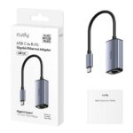 Концентратор CUDY USB-C to Ethernet Adapter Aluminum Portable USB-C to Gigabit Ethernet Adapter, Compatible with Laptop, MacBook, Surface, PC with Windows, XP, Mac/Linux and more — изображение 2