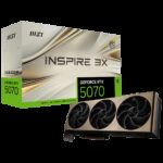 Видеокарта MSI RTX5070 INSPIRE 3X OC 12GB GDDR7 192bit 3xDP HDMI 3FAN RTL