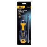 Двухсторонняя отвертка с трещеткой Deli DL626011 PH2+SL6x180мм, сталь CrV, длина 180-230мм, диаметр хвостовика 6,3мм — изображение 4