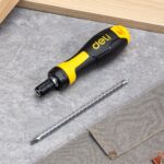 Двухсторонняя отвертка с трещеткой Deli DL626011 PH2+SL6x180мм, сталь CrV, длина 180-230мм, диаметр хвостовика 6,3мм — изображение 12