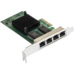 Сетевой адаптер ExeGate EXE-I350-T4V2 (PCI-E x4 v2.1, порты 4xRJ45 (медные), 10/100/1000Mbps, Gigabit NIC Intel Chipset NHI350AM4) — изображение 2