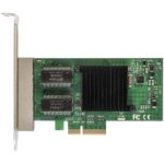 Сетевой адаптер ExeGate EXE-I350-T4V2 (PCI-E x4 v2.1, порты 4xRJ45 (медные), 10/100/1000Mbps, Gigabit NIC Intel Chipset NHI350AM4)